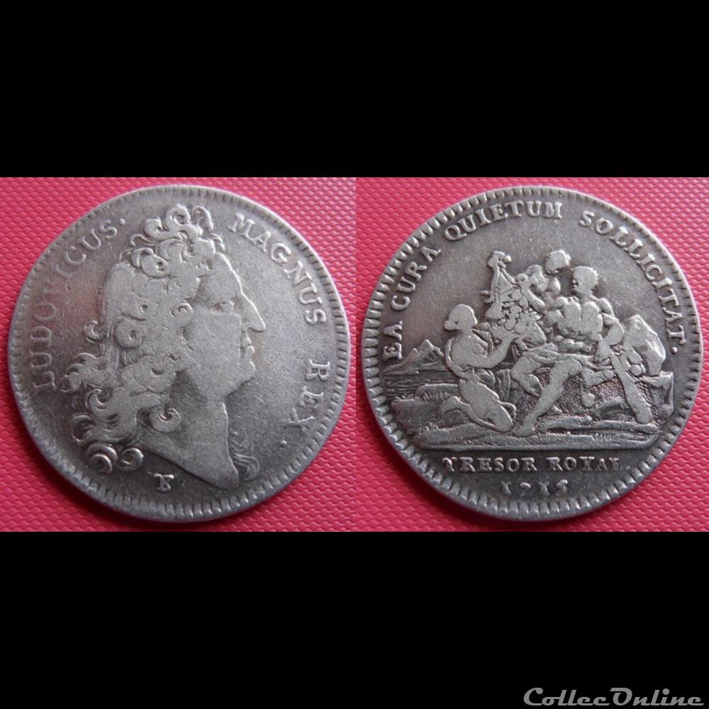monnaie mereaux m jeton roy louis xiv