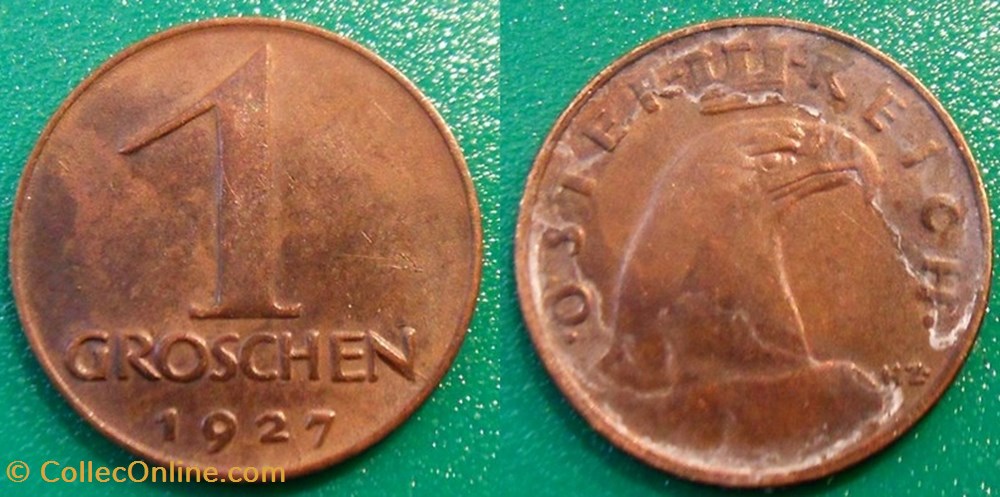 monnaie monde autriche 1 groschen 1927