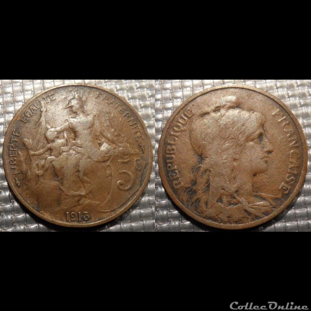 monnaie france moderne ca 5 centimes dupuis 1913