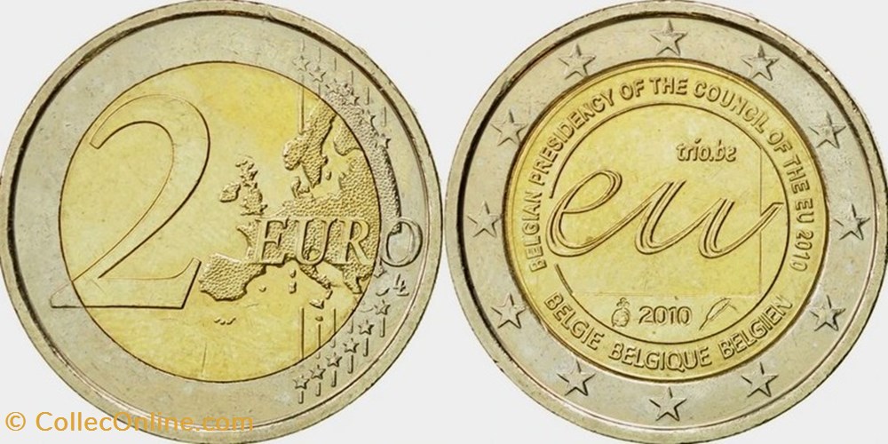 2 Euros 2010 Présidence de l'UE monnaies monde belgique 2 euros 2010 presidence de ue