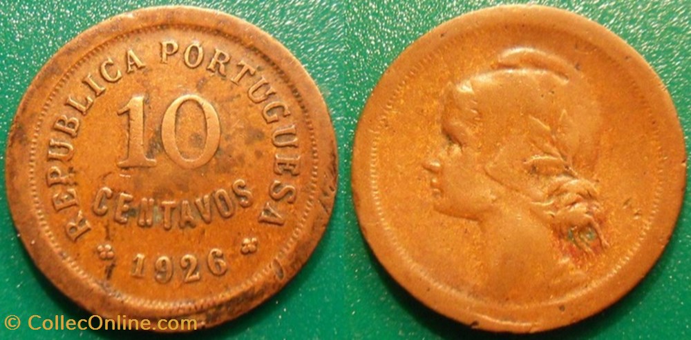 10 Centavos 1926 monnaie monde portugal 10 centavos 1926