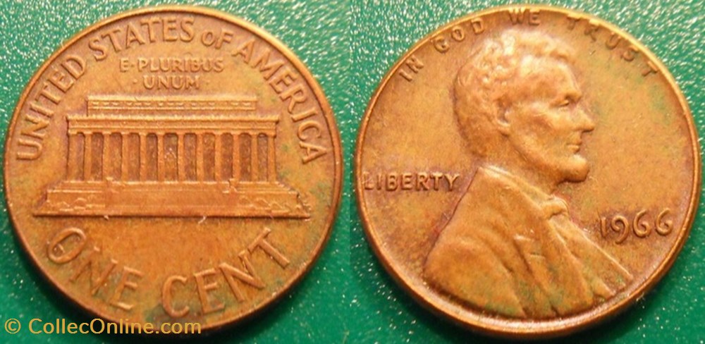 monnaie monde etat uni 1 cent 1966