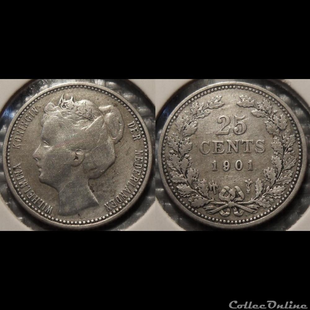 monnaie antique romaine pays bas 25 cents 1901