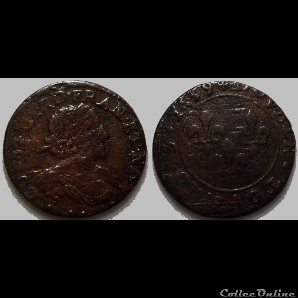 G1 Louis XIII axe Loire-Rhône 1639 monnaies france royales g1 louis xiii axe loire rhone 1639