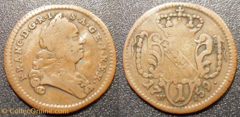 Autriche 1 Pfennig 1759 François I de Lorraine monnaies monde autriche 1 pfennig 1759 francois i de lorraine