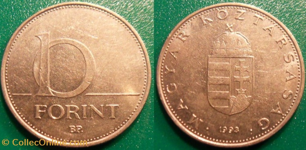 10 Forint 1993 monnaie monde hongrie 10 forint 1993