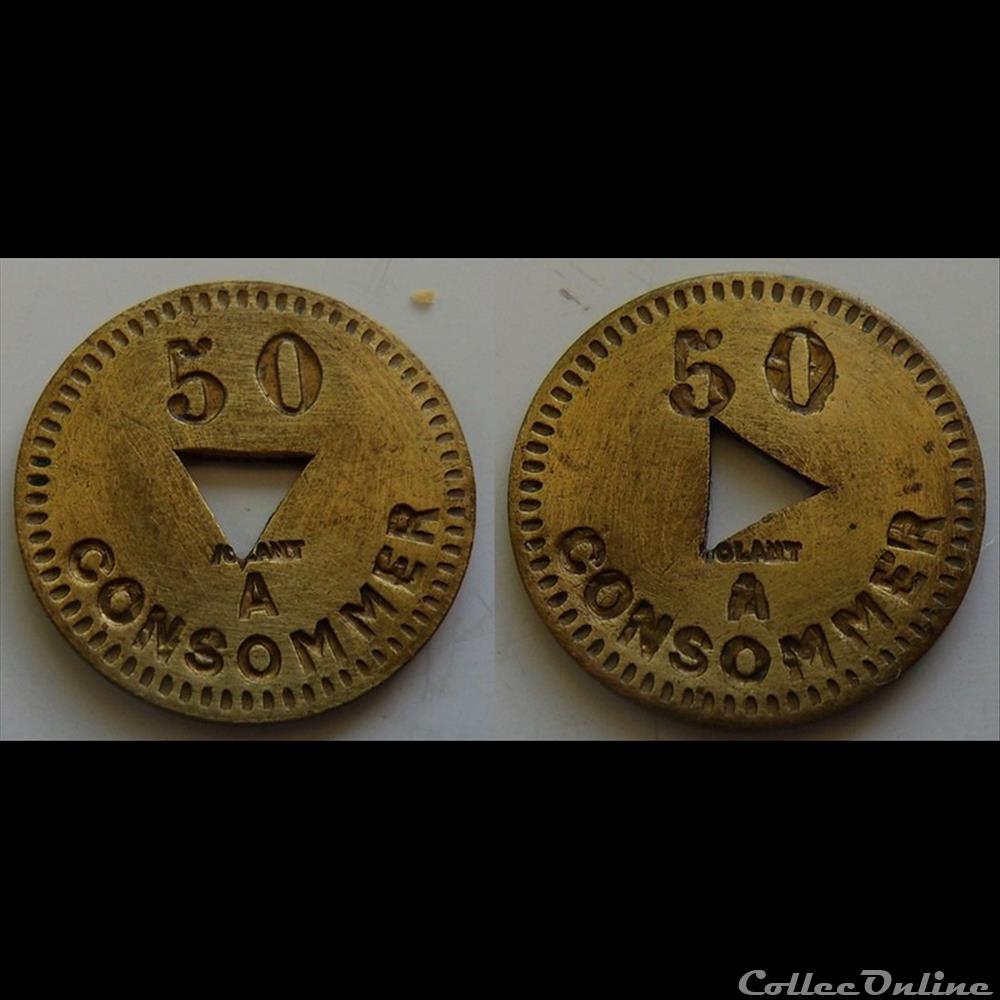 monnaie mereaux f jeton a consommer 50 c