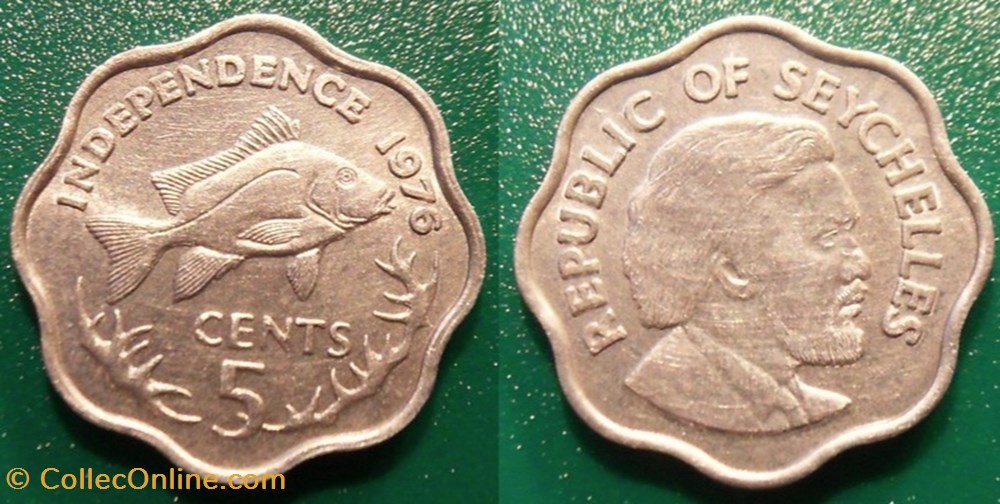 5 Cents 1976 monnaie monde seychelle 5 cents 1976