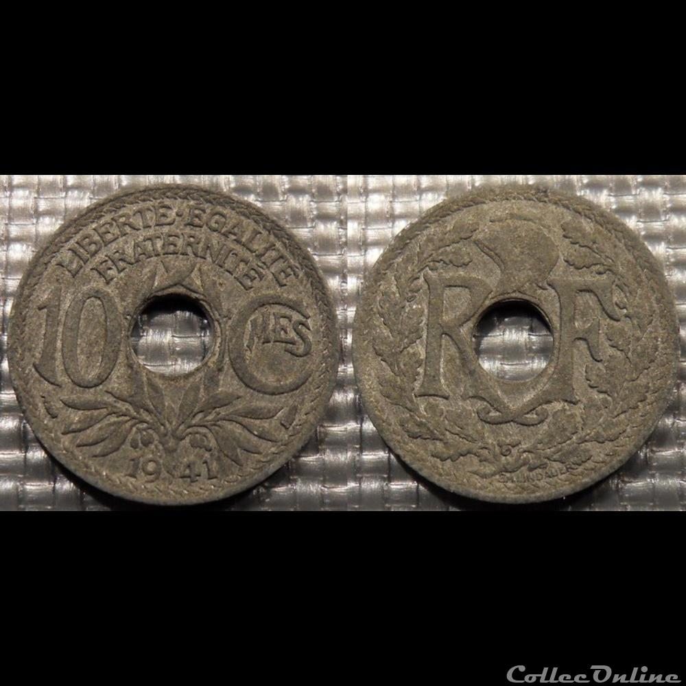 De 10 centimes EM Lindauer 1941 21mm 2.5g monnaie france moderne de 10 centimes em lindauer 1941 21mm 2 5g