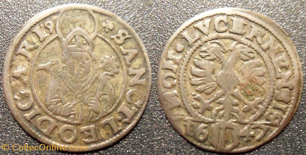 Suisse Canton de Lucerne 1 Schilling 1647 monnaies monde swaziland suisse canton de lucerne 1 schilling 1647