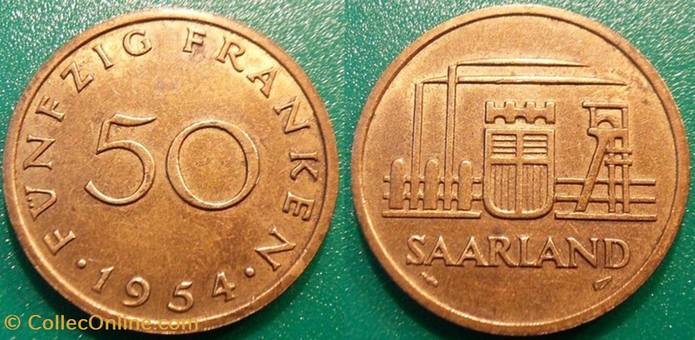 50 Franken 1954 monnaie monde 50 franken 1954
