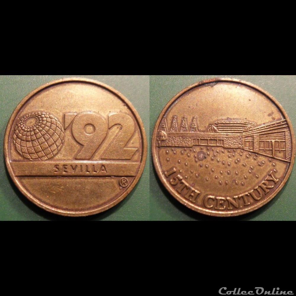 monnaie jeton mereaux e j etr espagne sevilla92 15th century