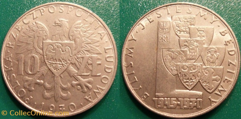 10 Zloty 1970 monnaie monde pologne 10 zloty 1970