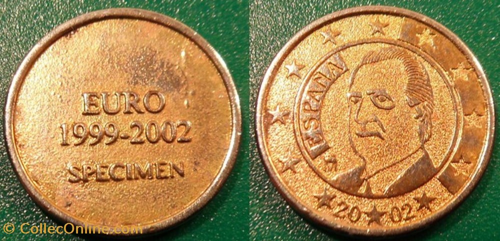 e- J etr Espagne Euro 1999-2002 Spécimen monnaies paranumismatique jetons poids e j etr espagne euro 1999 2002 specimen