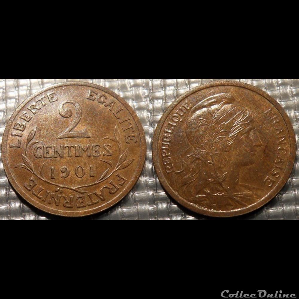 Ba 2 centimes Dupuis 1901 monnaie france moderne ba 2 centimes dupuis 1901