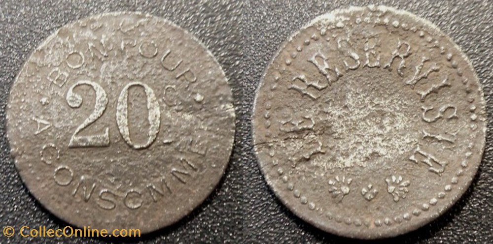 monnaies paranumismatique jetons poids f jeton a consommer 20 c a consommer le reserviste