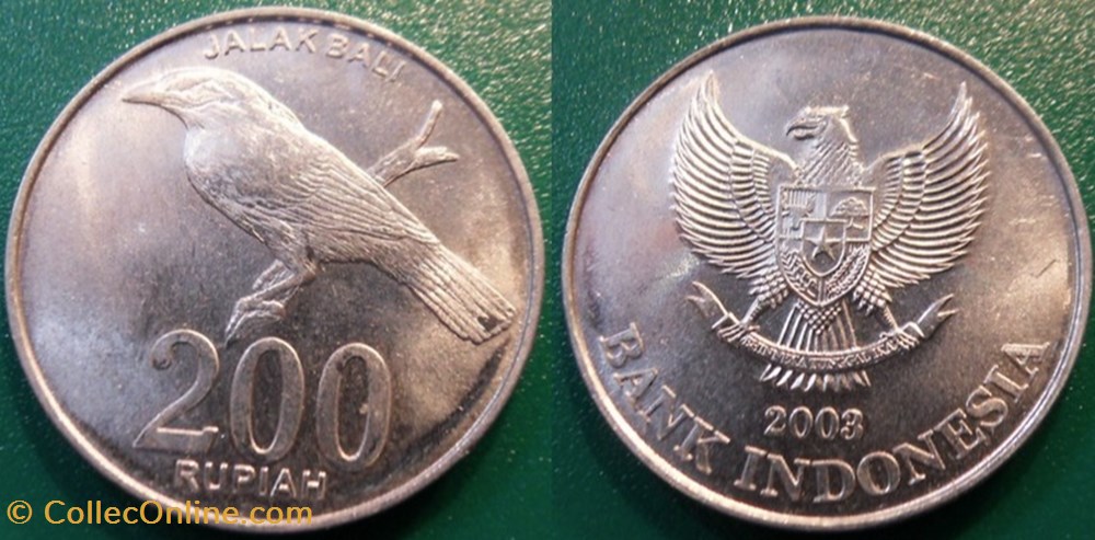 200 Rupiah 2003 monnaie monde indonesie 200 rupiah 2003