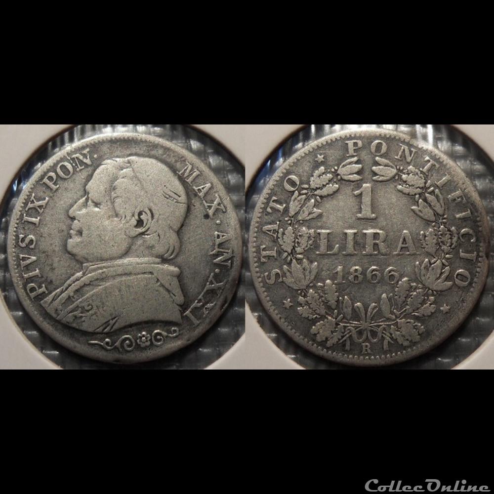 Vatican 1 Lira 1866 R monnaie france moderne vatican 1 lira 1866 r