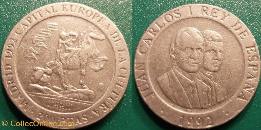 200 Pesetas 1992 Porteurs de flambeau monnaie monde espagne 200 pesetas 1992 porteurs de flambeau