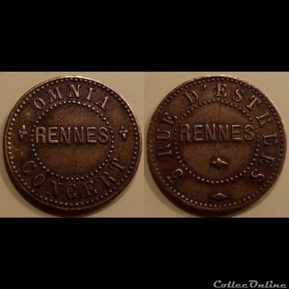 b- jeton Rennes Omnia Concert monnaie mereaux b jeton rennes omnia concert