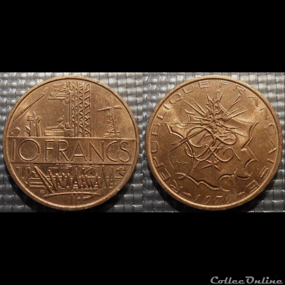 Lg 10 francs Mathieu 1976 26mm 10g monnaie france moderne lg 10 francs mathieu 1976 26mm 10g