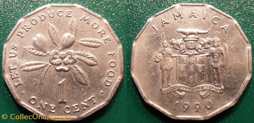 1 Cent 1990 monnaie monde jamaique 1 cent 1990