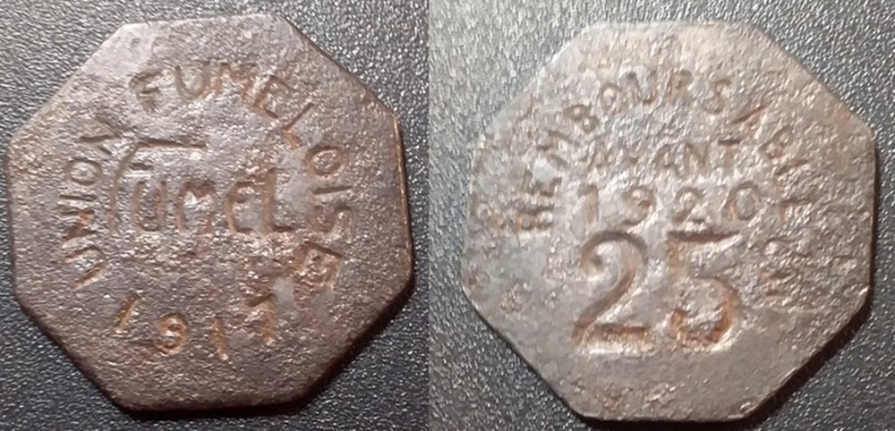 p- MN Fumel 25 C. 1917 Fe Elie:10.3 monnaies paranumismatique jetons poids p mn fumel 25 c 1917 fe elie 10 3