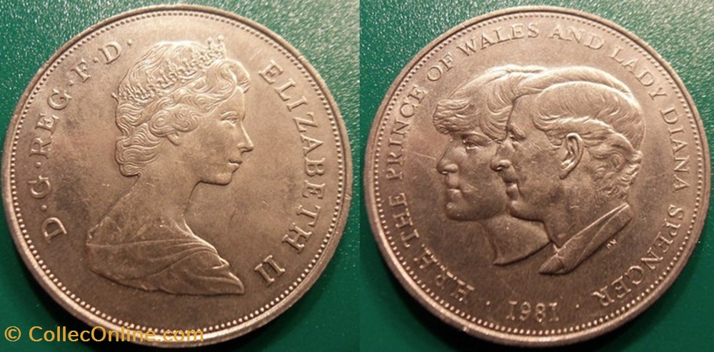 25 Nouveaux Pence 1981 Mariage du Prince Charles et de Lady Diana Spencer monnaie monde royaume uni 25 nouveaux pence 1981 mariage du prince charles et de lady diana spencer