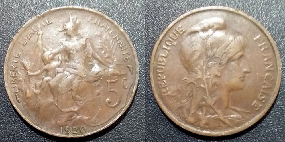 Ca 5 centimes Dupuis 1920 monnaies monde france ca 5 centimes dupuis 1920