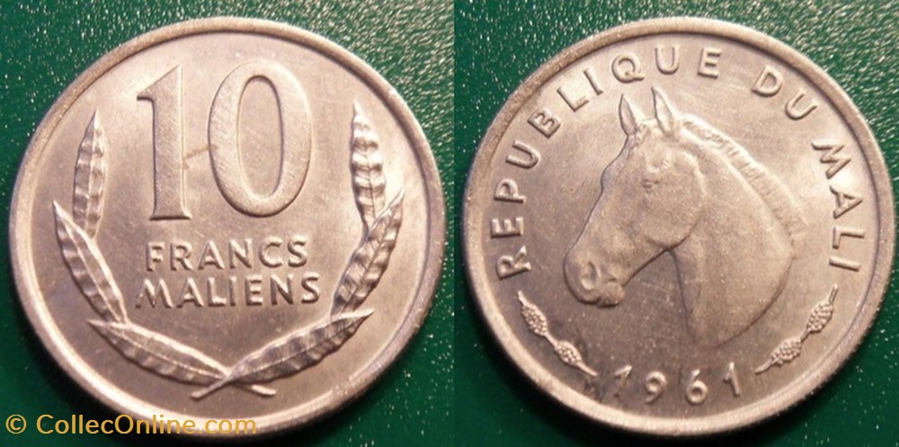 10 Francs 1961 monnaie monde mali 10 francs 1961
