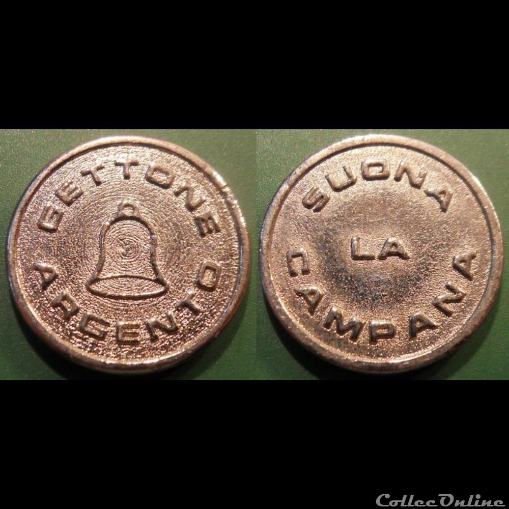 e- J etr Italie Suona Campana monnaie jeton mereaux e j etr italie suona campana