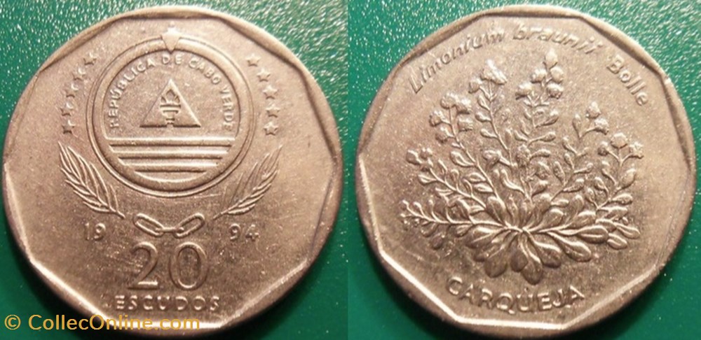 20 Escudos 1994 monnaie monde cap vert 20 escudos 1994