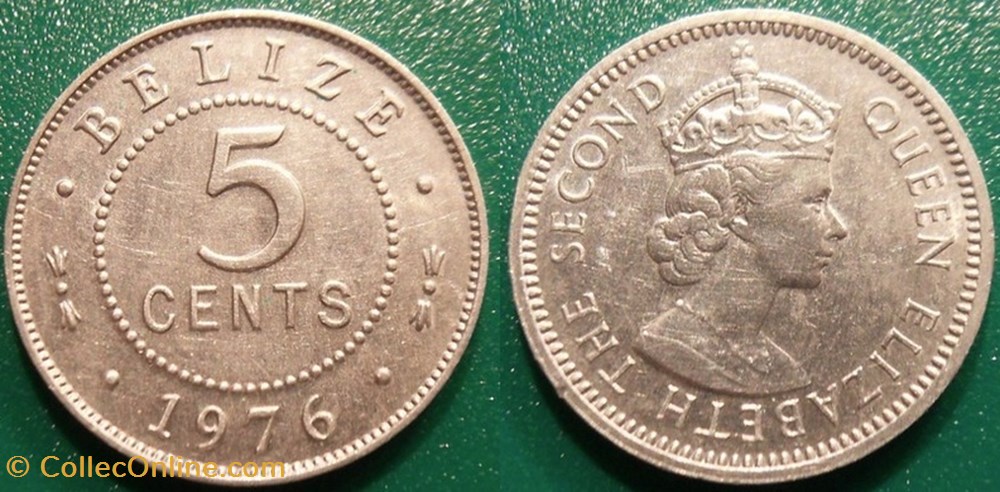 5 Cents 1976 monnaie monde belize 5 cents 1976