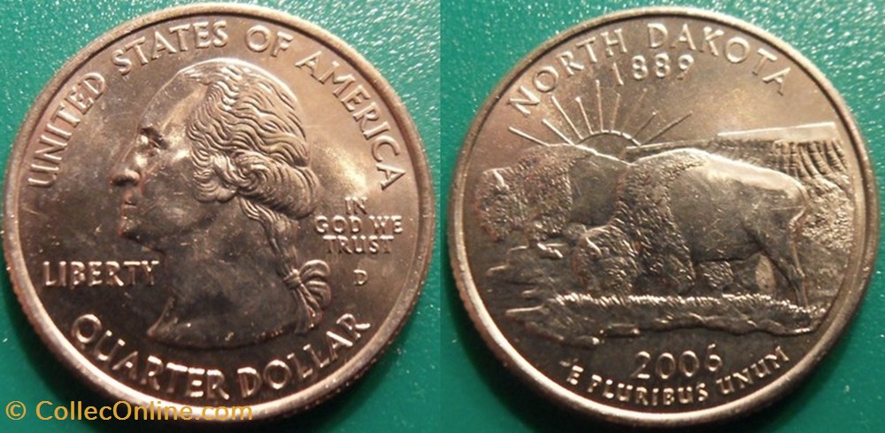 1/4 dollar 2006 D North Dakota monnaie monde etat uni 1 4 dollar 2006 d north dakota