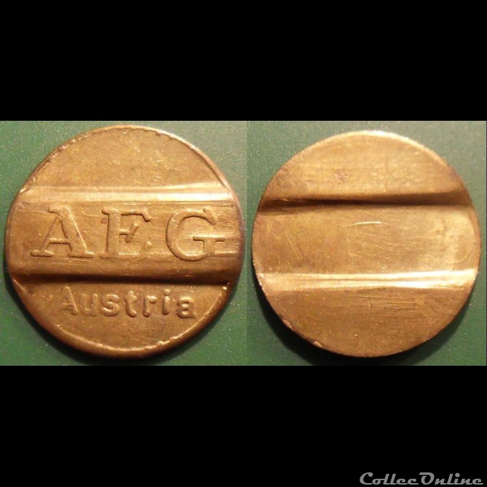 e- J etr Autriche AEG Austria monnaie jeton mereaux e j etr autriche aeg austria