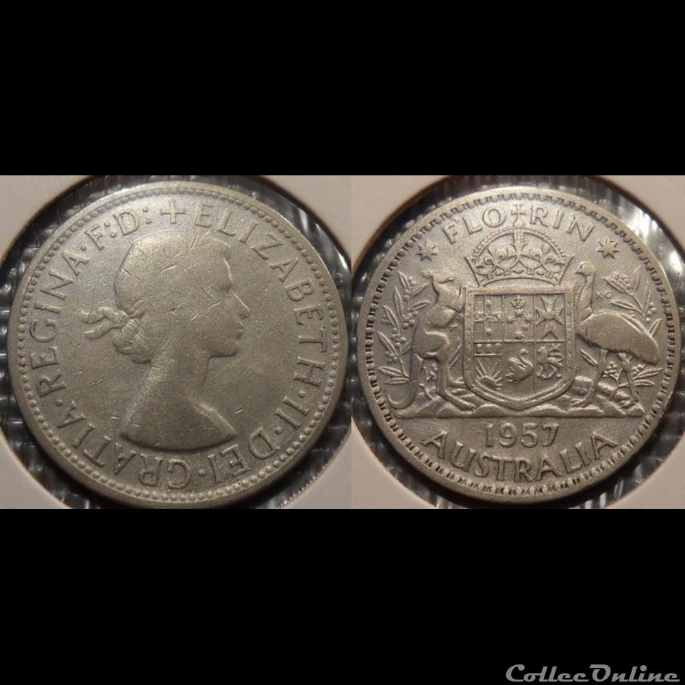 monnaie france moderne australie 1 florin 1957