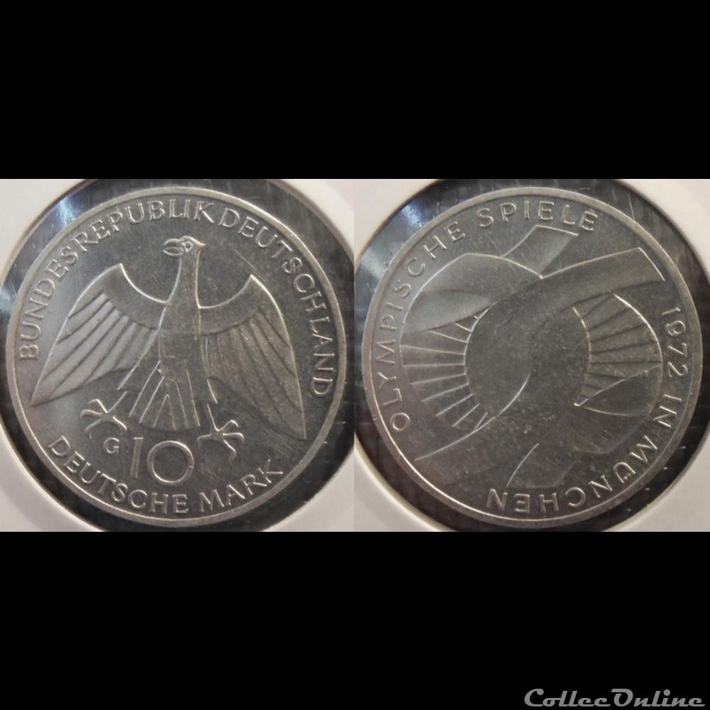 Germany 10 Deutsche Mark 1972 G Münzen