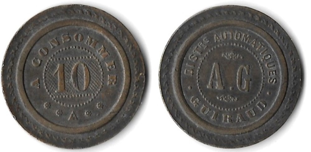 f- Jeton à consommer 10 c A Consommer GUIRAUD monnaies paranumismatique jetons poids f jeton a consommer 10 c a consommer guiraud