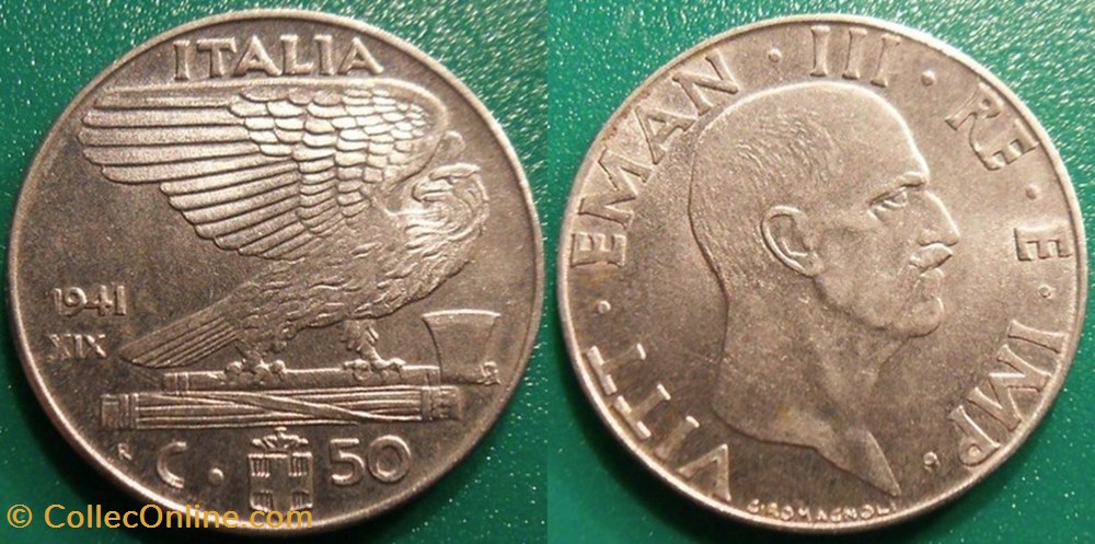 50 Centesimi 1941 magnétique monnaie monde italie 50 centesimi 1941 magnetique