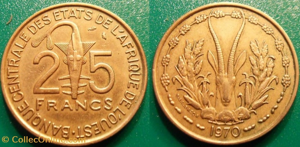 25 Francs 1970 monnaie 25 francs 1970
