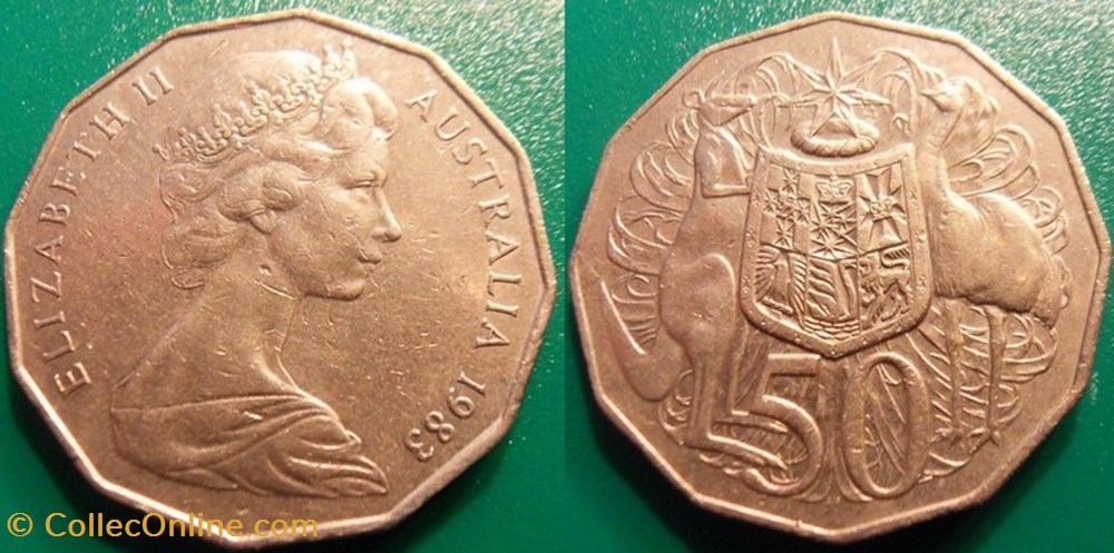 50 Cents 1983 monnaie monde australie 50 cents 1983