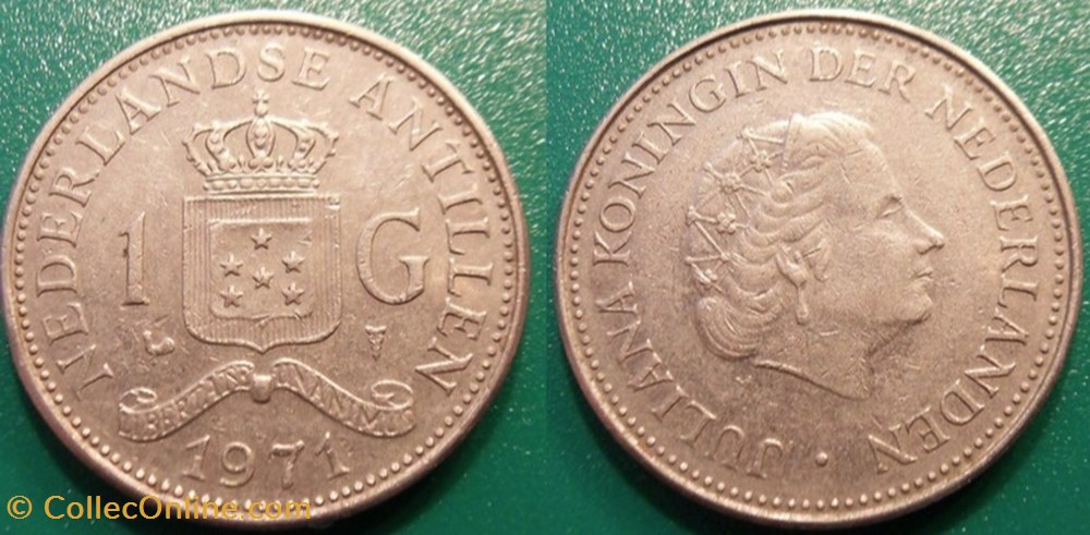1 Gulden 1971 monnaie monde 1 gulden 1971