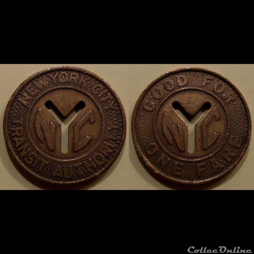 e- J etr USA NEW YORK CITY TRANSIT AUTHORITY monnaie jeton mereaux e j etr usa new york city transit authority