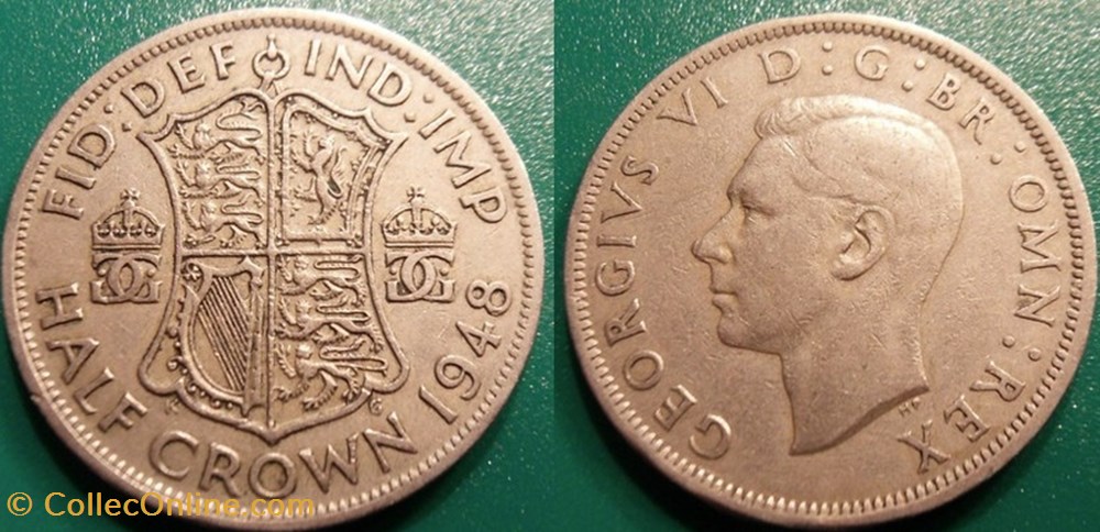 1/2 couronne 1948 monnaie monde royaume uni 1 2 couronne 1948