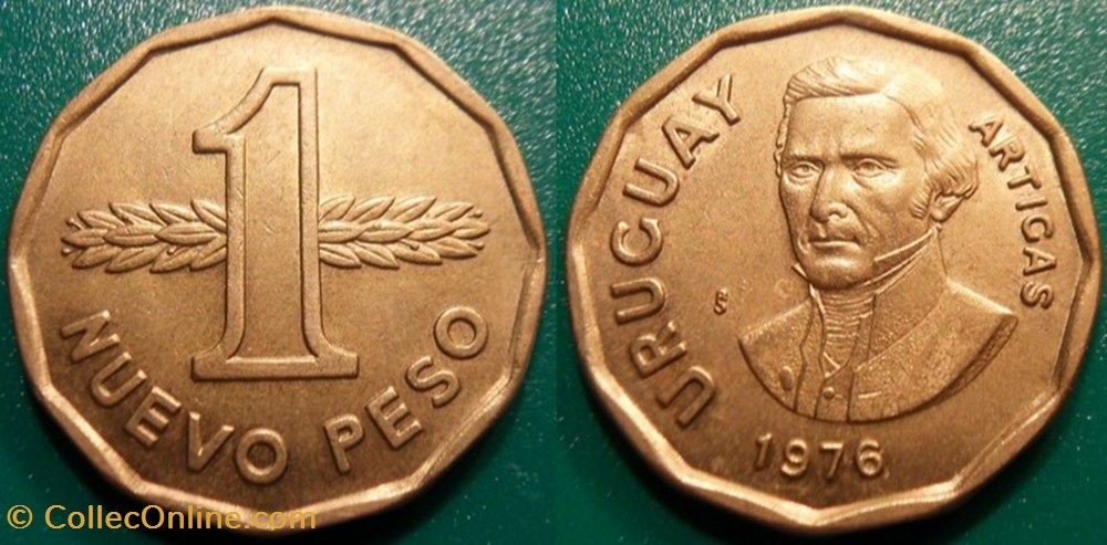 1 Nuevo Peso 1976 monnaie monde uruguay 1 nuevo peso 1976