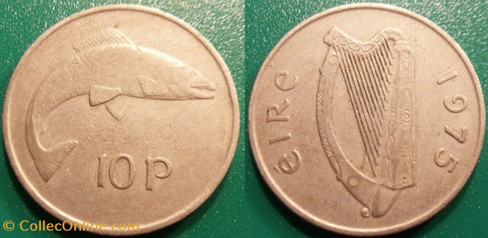 10 Pence 1975 monnaie monde irlande 10 pence 1975