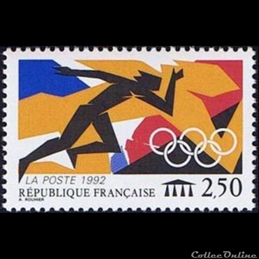 timbre france assignat 1992 republique francaise olympique