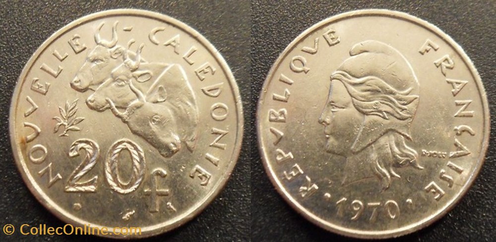 Nouvelle Calédonie 20 Francs 1970 monnaies colonies francaises nouvelle caledonie 20 francs 1970
