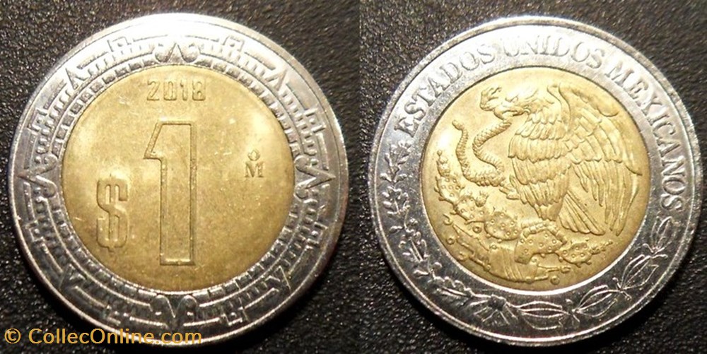 1 Peso 2018 monnaies monde mexique 1 peso 2018