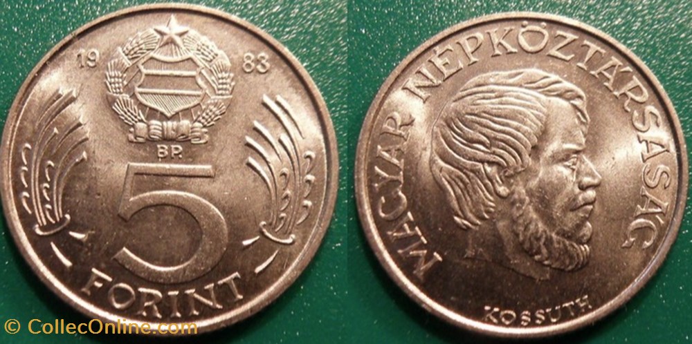 5 Forint 1983 monnaie monde hongrie 5 forint 1983